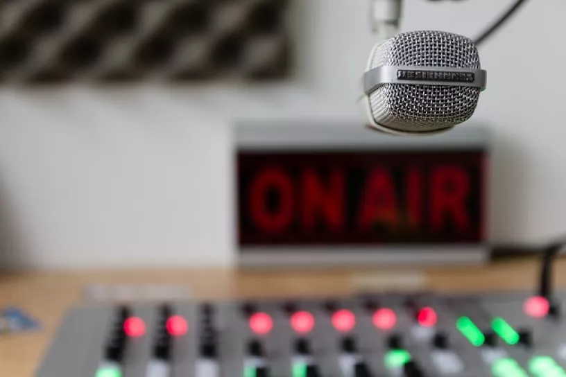 Aufnahmestudio mit Mikrofon