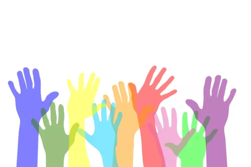 bunte Hände