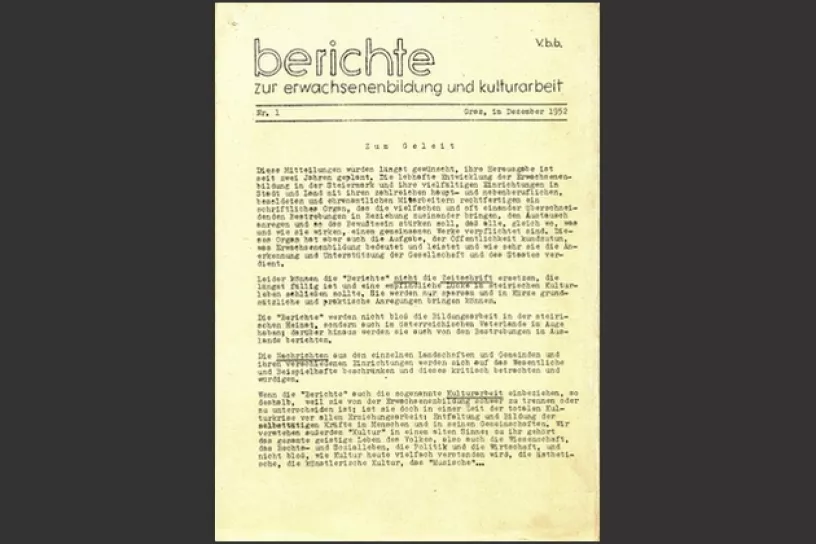 berichte zur erwachsenenbildung 1/1952
